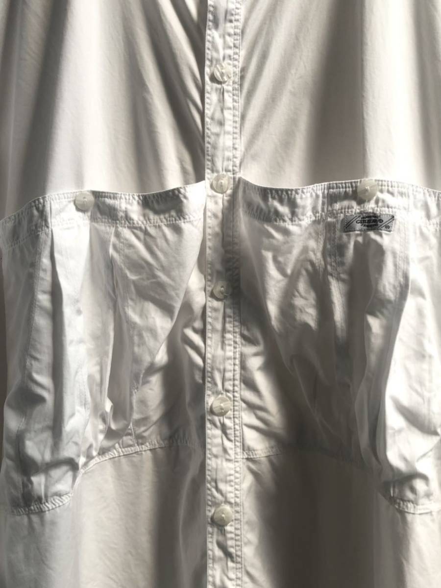 90年代 MARITHE + FRANCOIS GIRBAUD(マリテフランソワジルボー) シャツ / ワークシャツ ビッグシルエット スタンドカラー 90s MARITHE FRANCOIS + stripe shorts FRANÇOIS