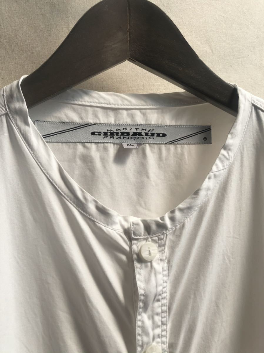 90年代 MARITHE + FRANCOIS GIRBAUD(マリテフランソワジルボー) シャツ / ワークシャツ ビッグシルエット スタンドカラー 90s MARITHE FRANCOIS + stripe shorts FRANÇOIS