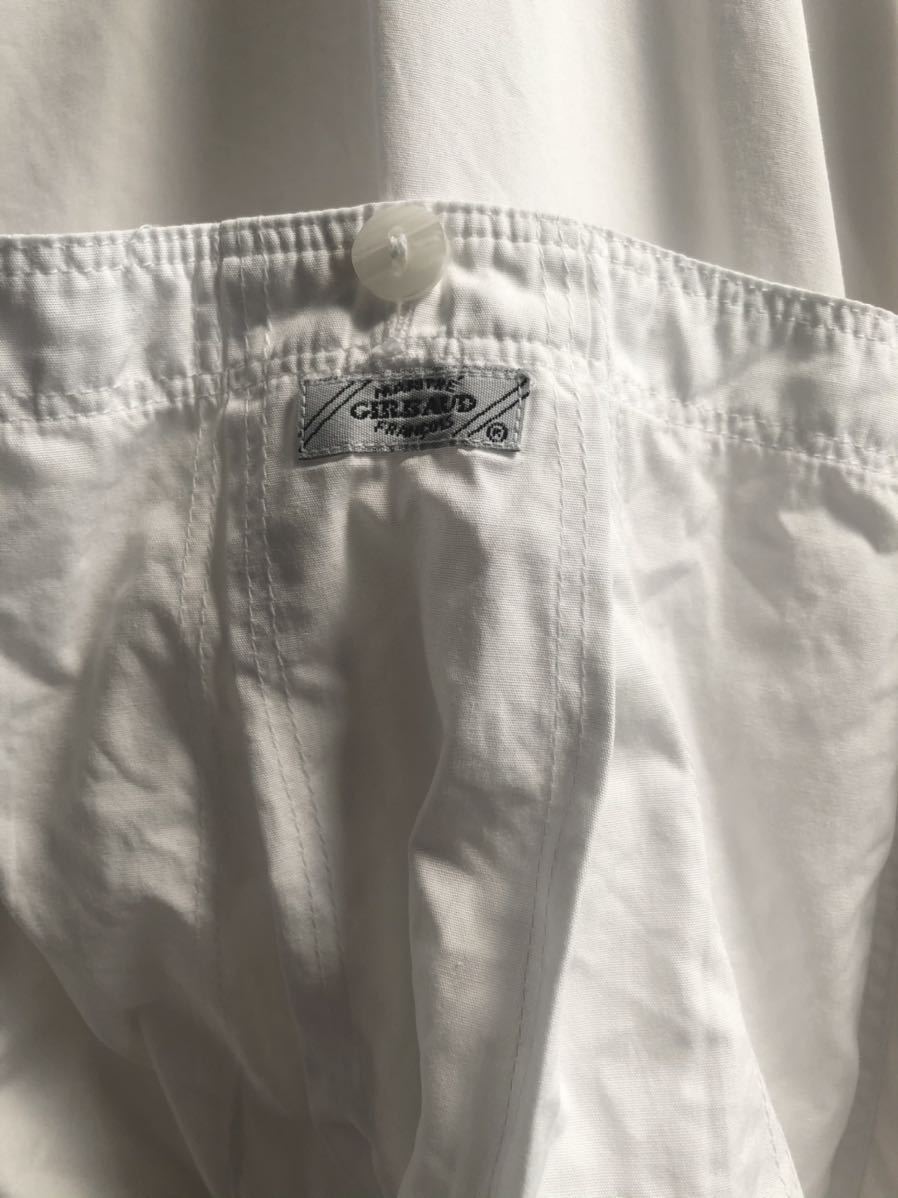 90年代 MARITHE + FRANCOIS GIRBAUD(マリテフランソワジルボー) シャツ / ワークシャツ ビッグシルエット スタンドカラー 90s MARITHE FRANCOIS + stripe shorts FRANÇOIS