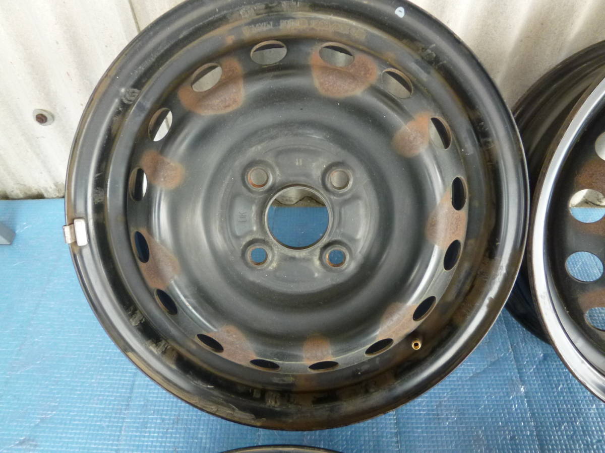 TOYOTA 純正外し 14インチ鉄ちんホイール 4個セット ヴィッツ ホイール