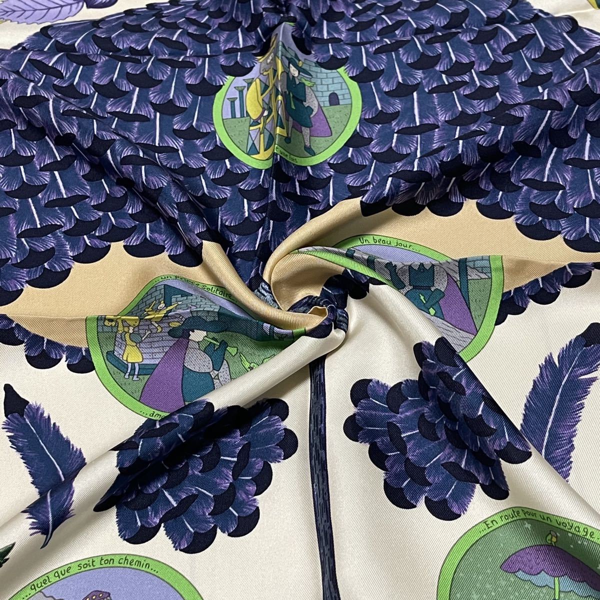 エルメススカーフ、魔法の杖傘カレ90 こまかく 