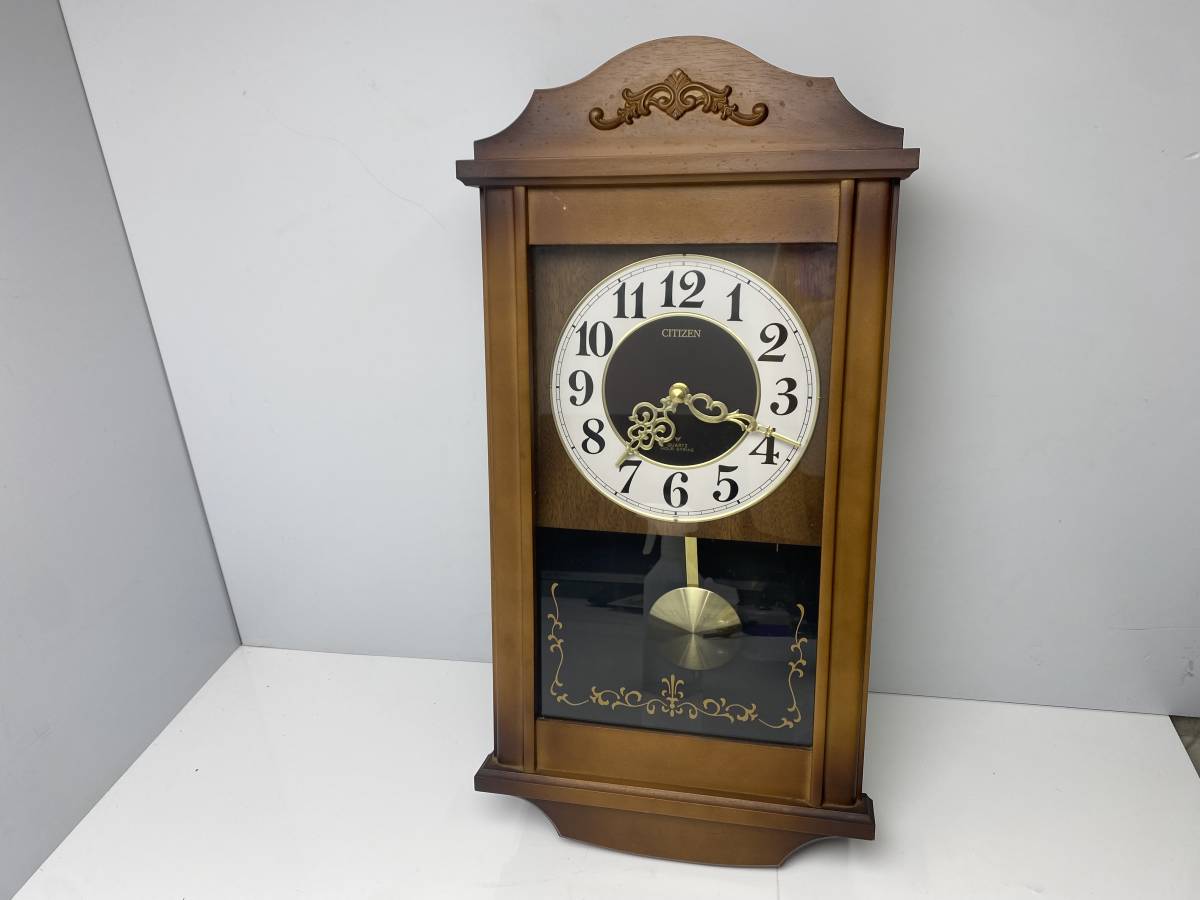 ☆CITIZEN シチズン☆4MJ735 振り子時計 柱時計 アンティーク【中古