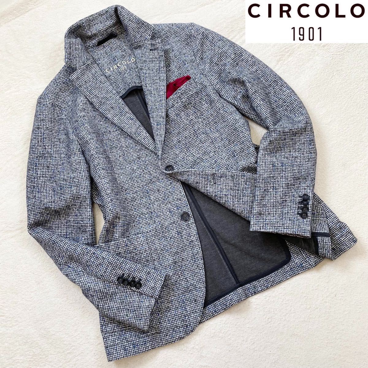 本物保証，限定SALE 極上の着心地 チルコロ 1901 ハウンドトゥース 千鳥格子 柄 着心地最高 コットン ジャージ ジャケット 46 CIRCOLO 1901(Mサイズ)｜売買されたオークション情報、yahooの商品情報をアーカイブ公開 - Mサイズ
