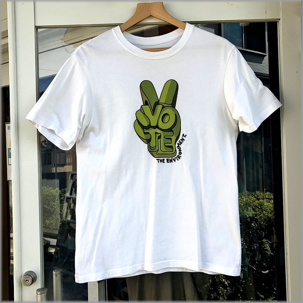 パタゴニア USA製 オーガニックコットン Tシャツ size S VOTE ピース 