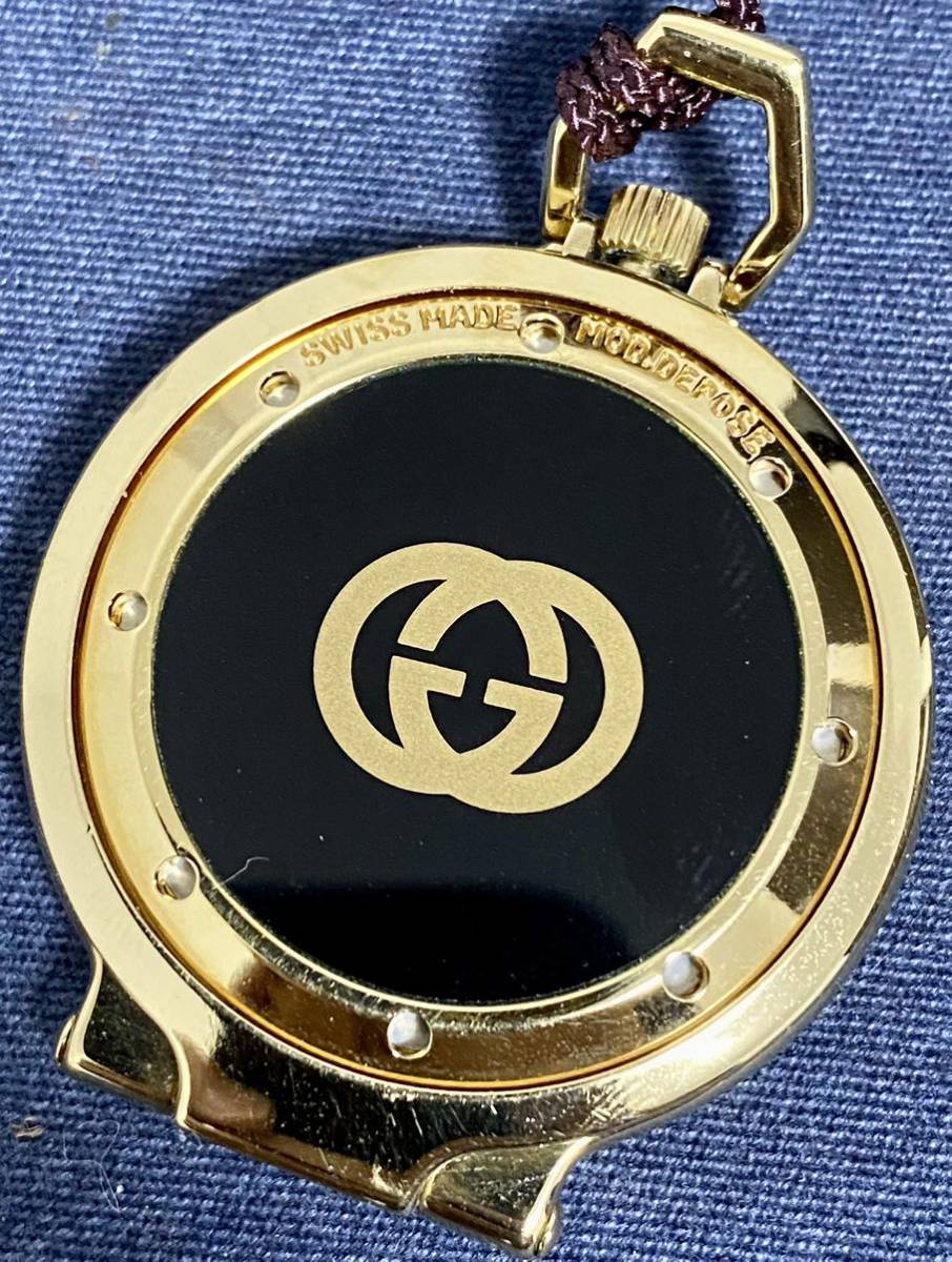 1円〜 Y GUCCI グッチ 懐中時計 アラーム メンズ レディース クォーツ 