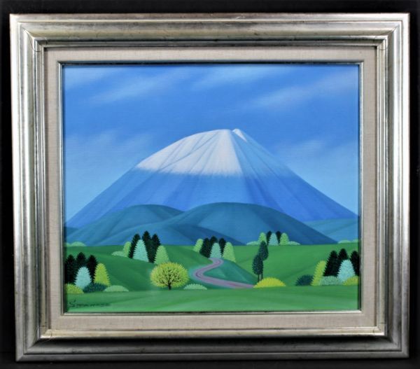 取扱 店 [桃]☆高瀬 三郎【岩手山 (岩手)】《真作》油彩8号 ＊一枚の繪
