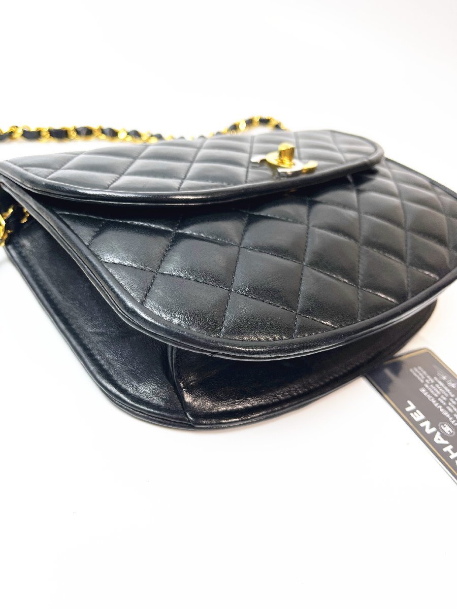超美品◇CHANELシャネルヴィンテージVintageパリ限定半月ココマーク黒 