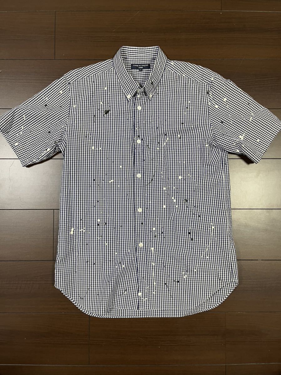 COMME des GARÇONS 半袖チェックシャツ des GARCONS COMME プリント M L comme des garcons homme