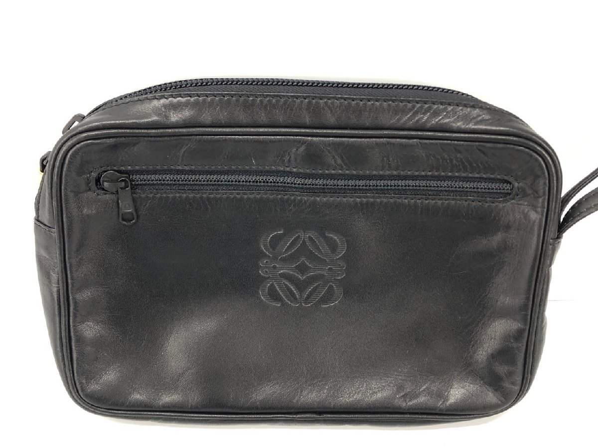 LOEWE(ロエベ) ロエベ LOEWE 黒 - ⁄ セカンドバッグ レザー 