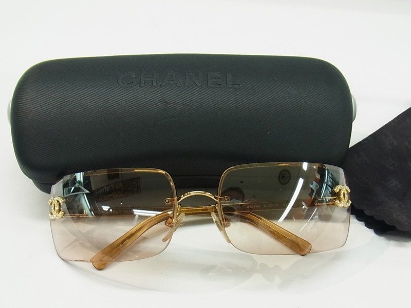 4104-B CHANEL シャネル サングラス ラインストーン ココマーク Chanel