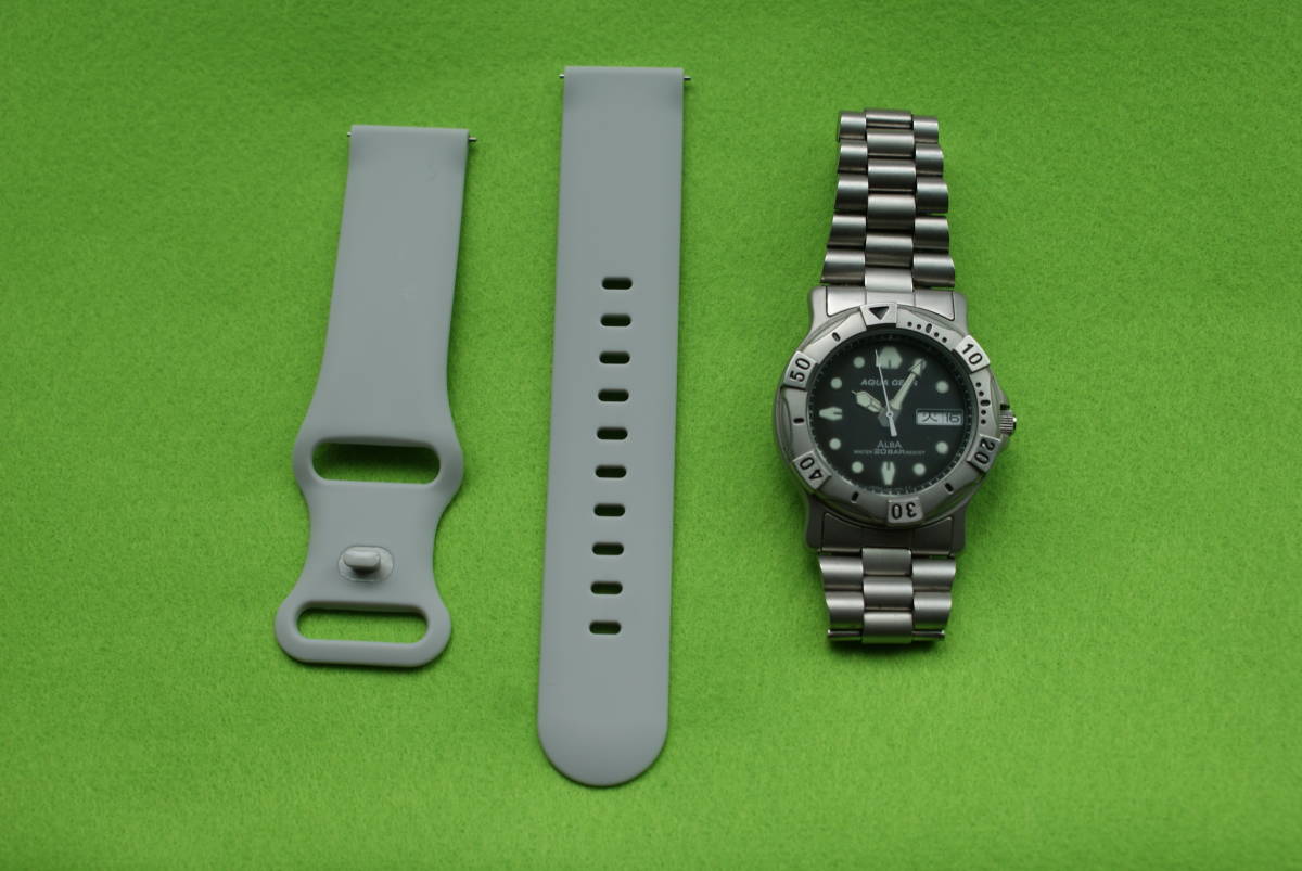 美品/稼働品】ヴィンテージ 希少 ALBA/アルバ AQUA GEAR V348-6A50 