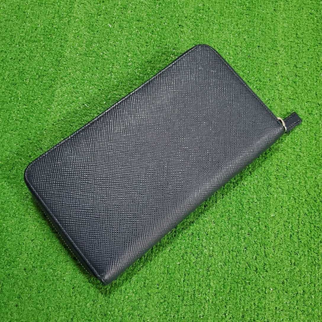 PRADA プラダ レザー オーガナイザー 長財布 ラウンドファスナー 