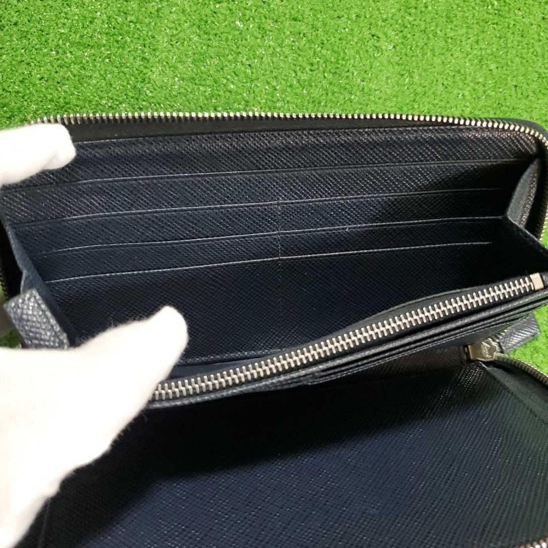 PRADA プラダ レザー オーガナイザー 長財布 ラウンドファスナー
