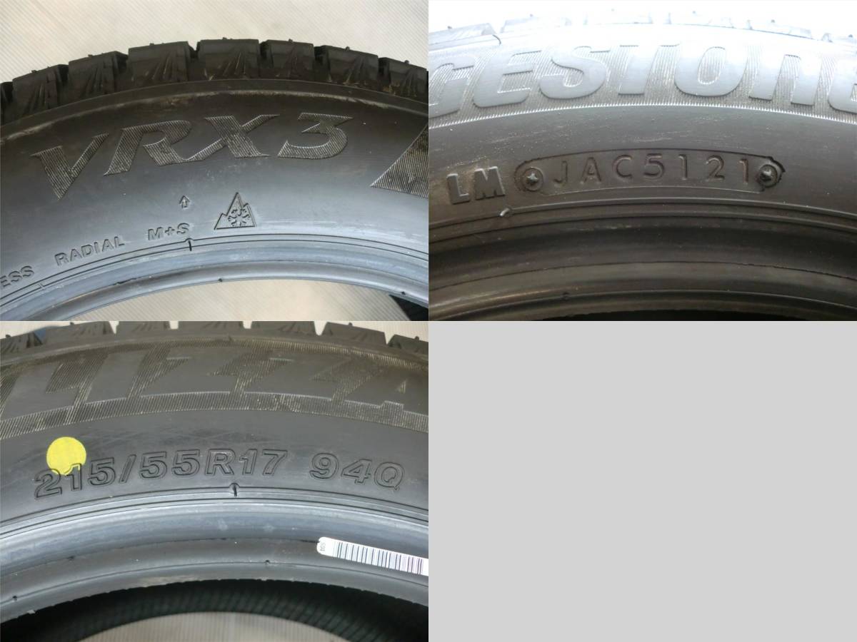 1本のみ【ブリヂストン ブリザック VRX3】 215/55R17 21年製 偏摩耗 