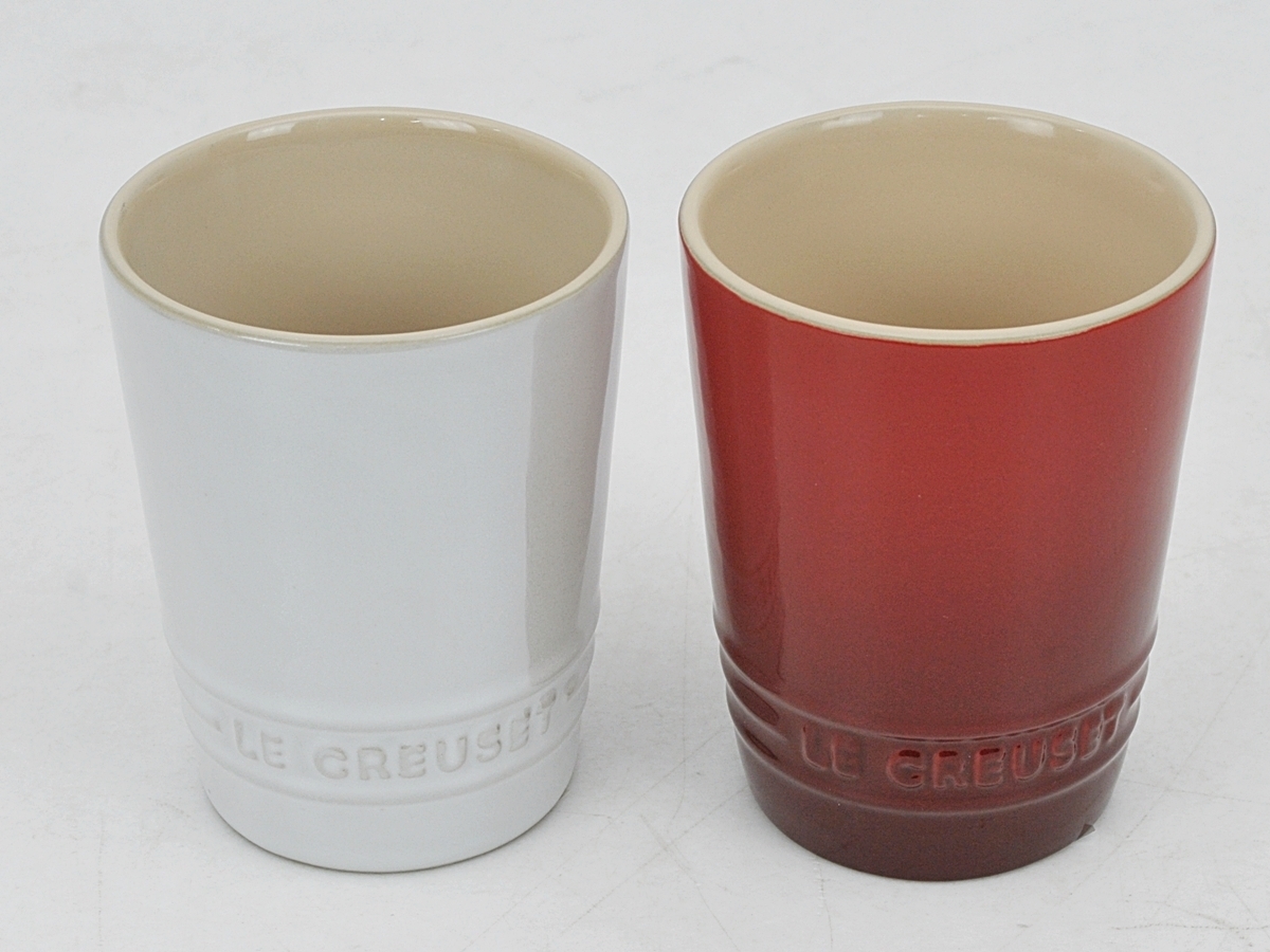 未使用保管品◆ ル・クルーゼ ミニオーバルココット×2個 ショートタンブラーペアセットで◆【v682