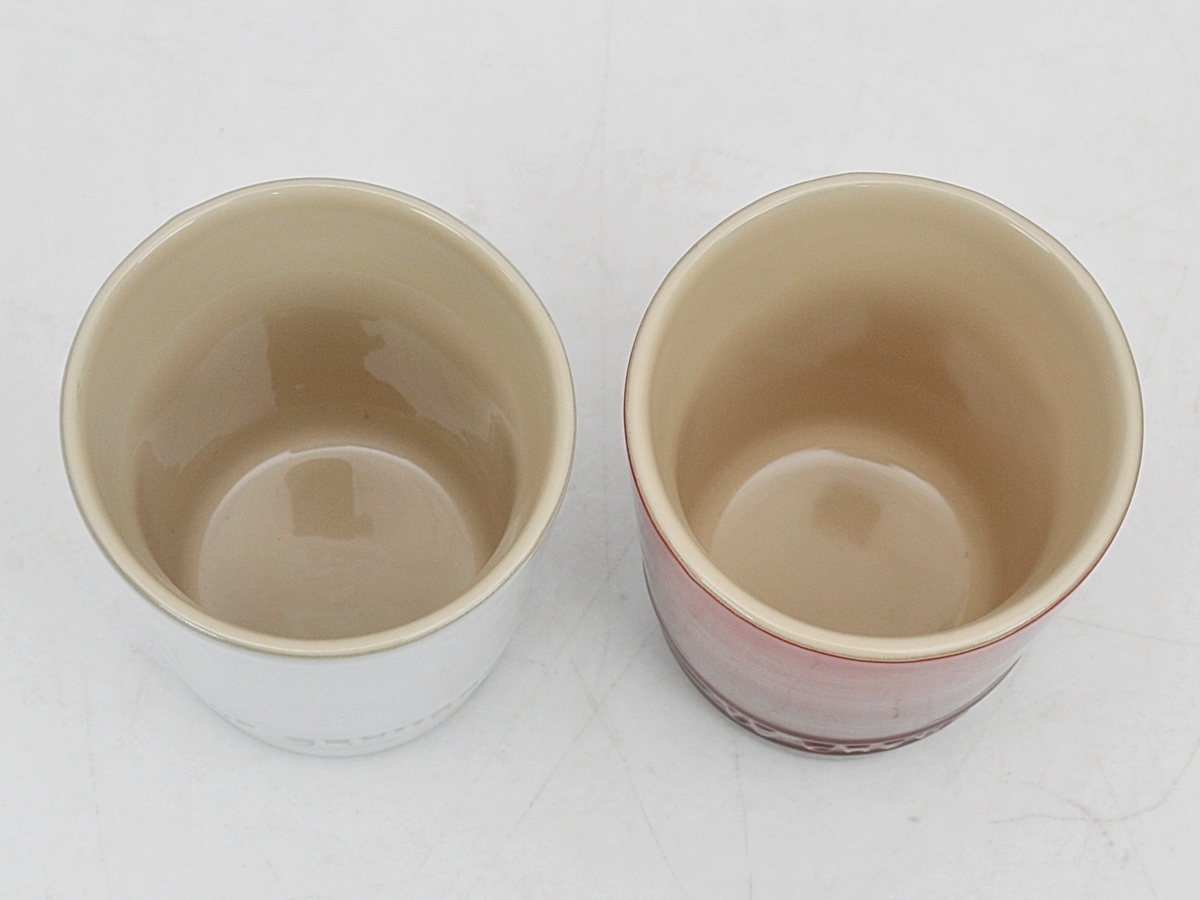 未使用保管品◆ ル・クルーゼ ミニオーバルココット×2個 ショートタンブラーペアセットで◆【v682