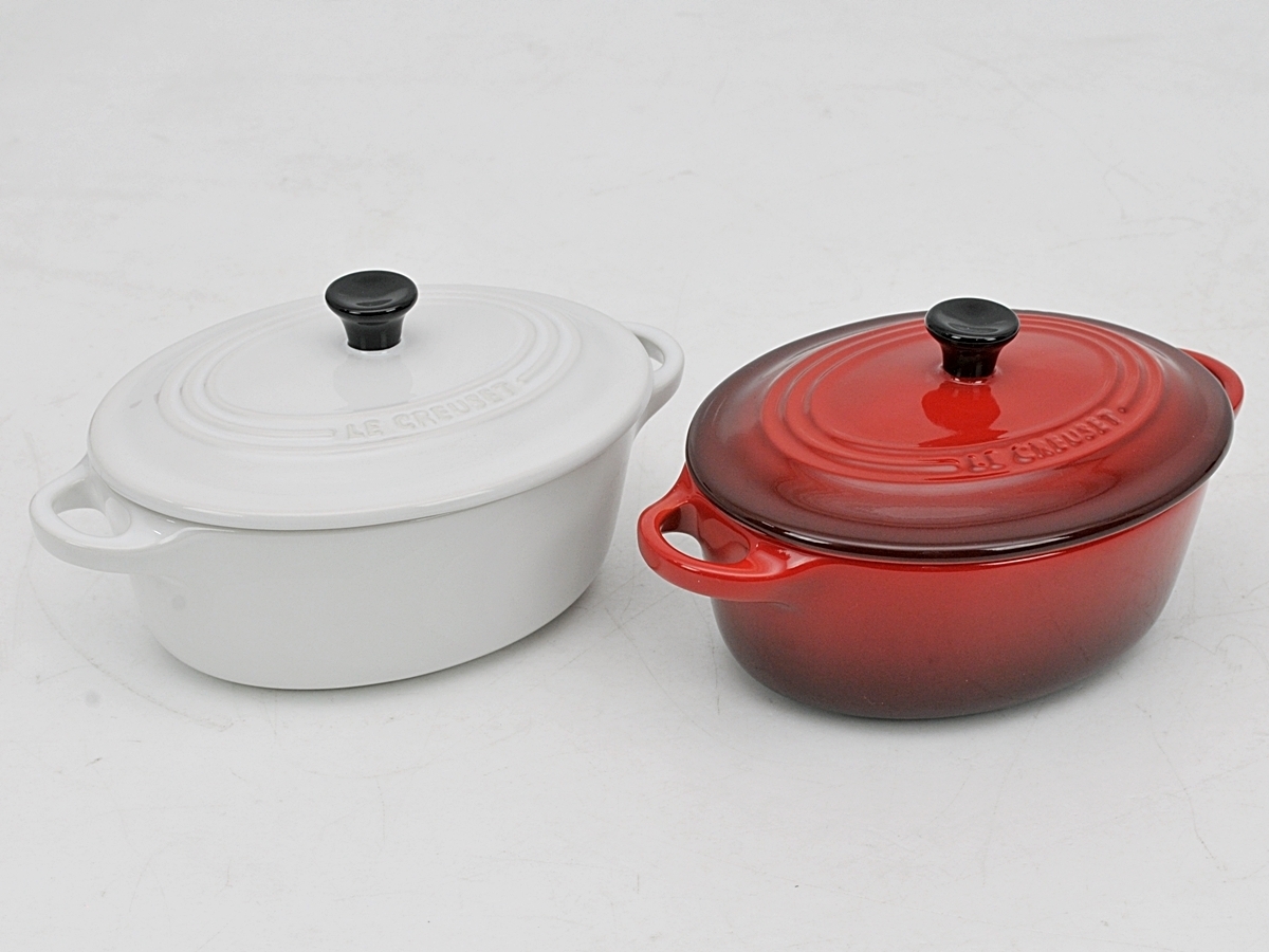 未使用保管品◆ ル・クルーゼ ミニオーバルココット×2個 ショートタンブラーペアセットで◆【v682