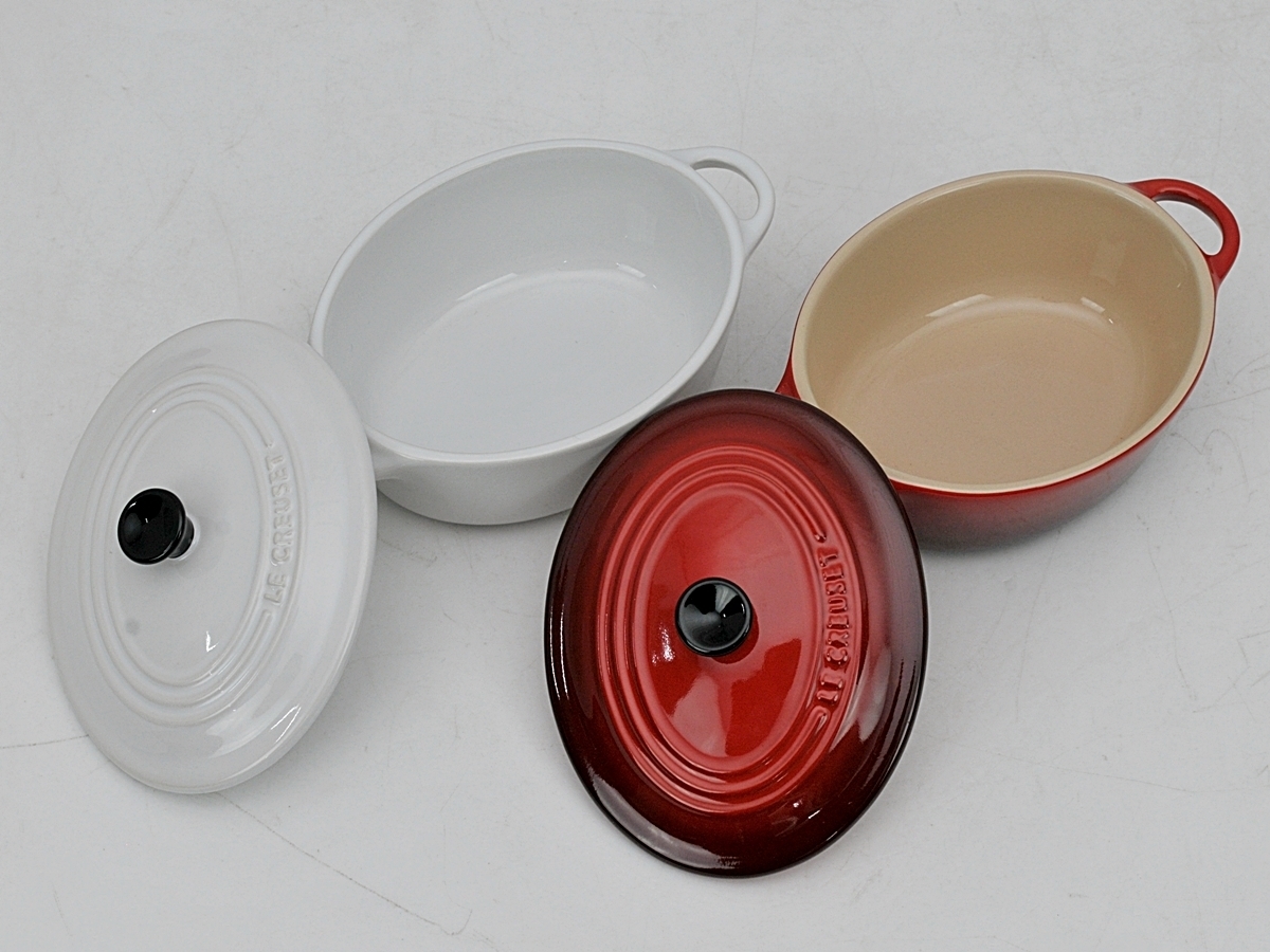 未使用保管品◆ ル・クルーゼ ミニオーバルココット×2個 ショートタンブラーペアセットで◆【v682