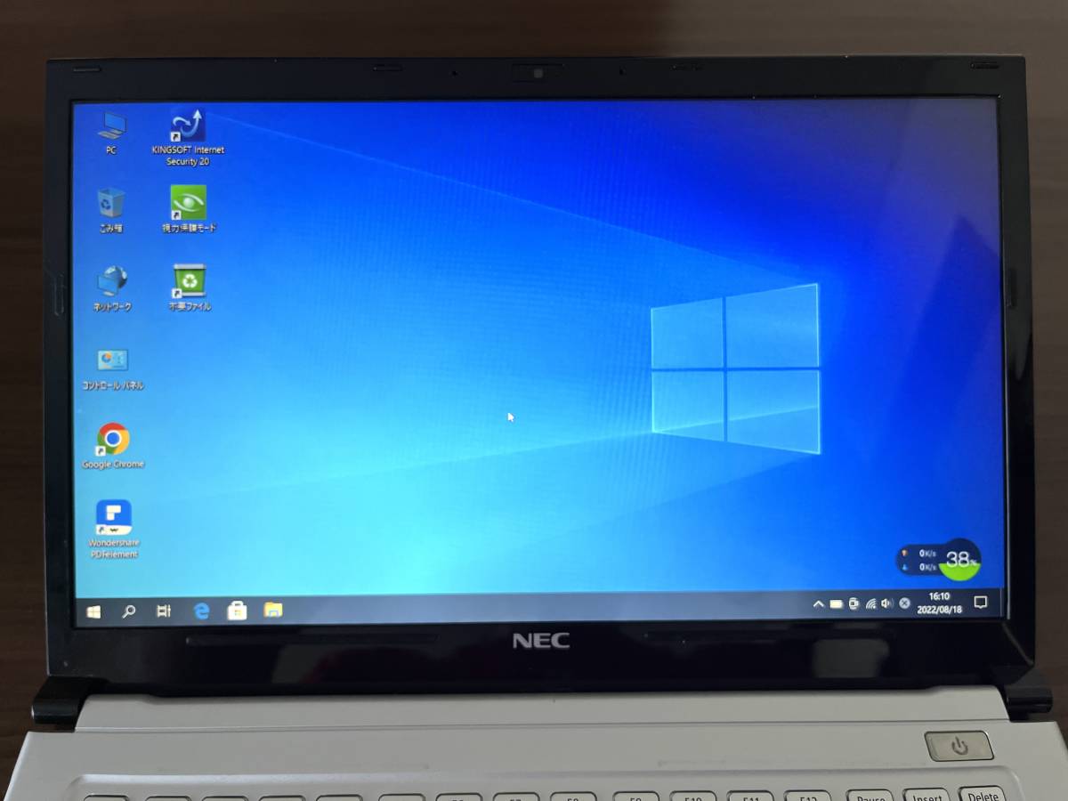 【送料無料 売り切り】NEC VersaPro VK18TG-G シルバー Win10 Pro 64ビット i5-3337U 1.8GHz メモリ4GB SSD 128GB 13.3インチ ACアダプター