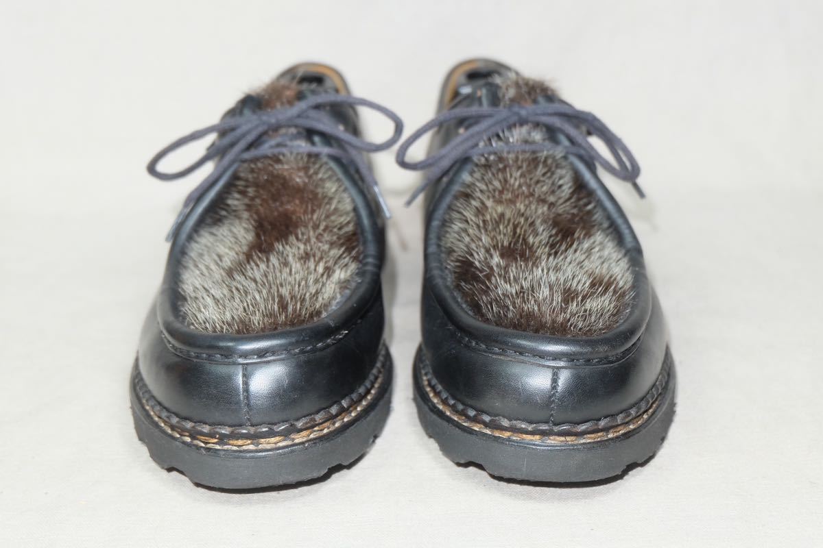 希少廃盤品 着用少Paraboot パラブーツ 希少なアザラシファー使用 洗練 