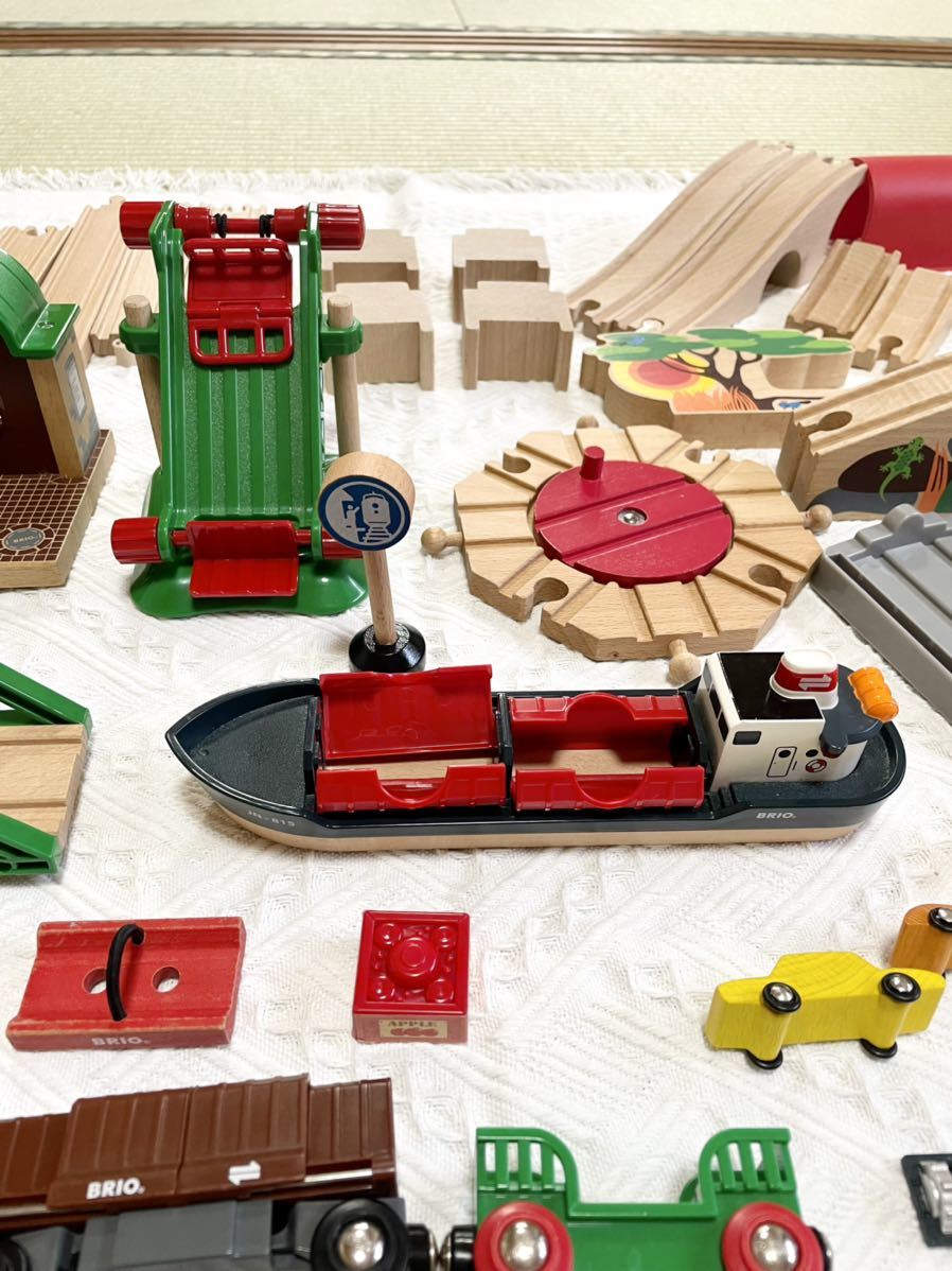 木製玩具 BRIO ブリオ 転車台 駅 橋 船 貨車 IKEA 大量 まとめ売り 