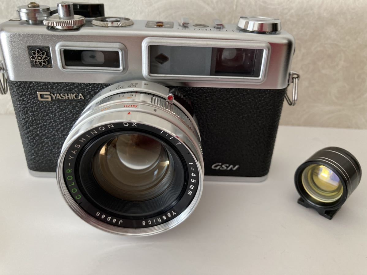 【動作確認済】【送料無料】YASHICA ヤシカ ELECTRO 35 GSN／テレコン・ワイコン　レンズ2つ付き 0 YASHICA GSN テレコンバージョンレンズ COLOR 動作品
