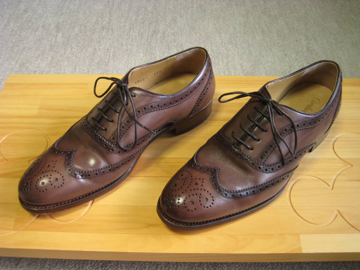 お得，高品質 良品★ Cordwainer ウイングチップ レザーシューズ 42 ブラウン メンズ 27 茶 スペイン グッドイヤーウェルト コードウェイナー ビジネス