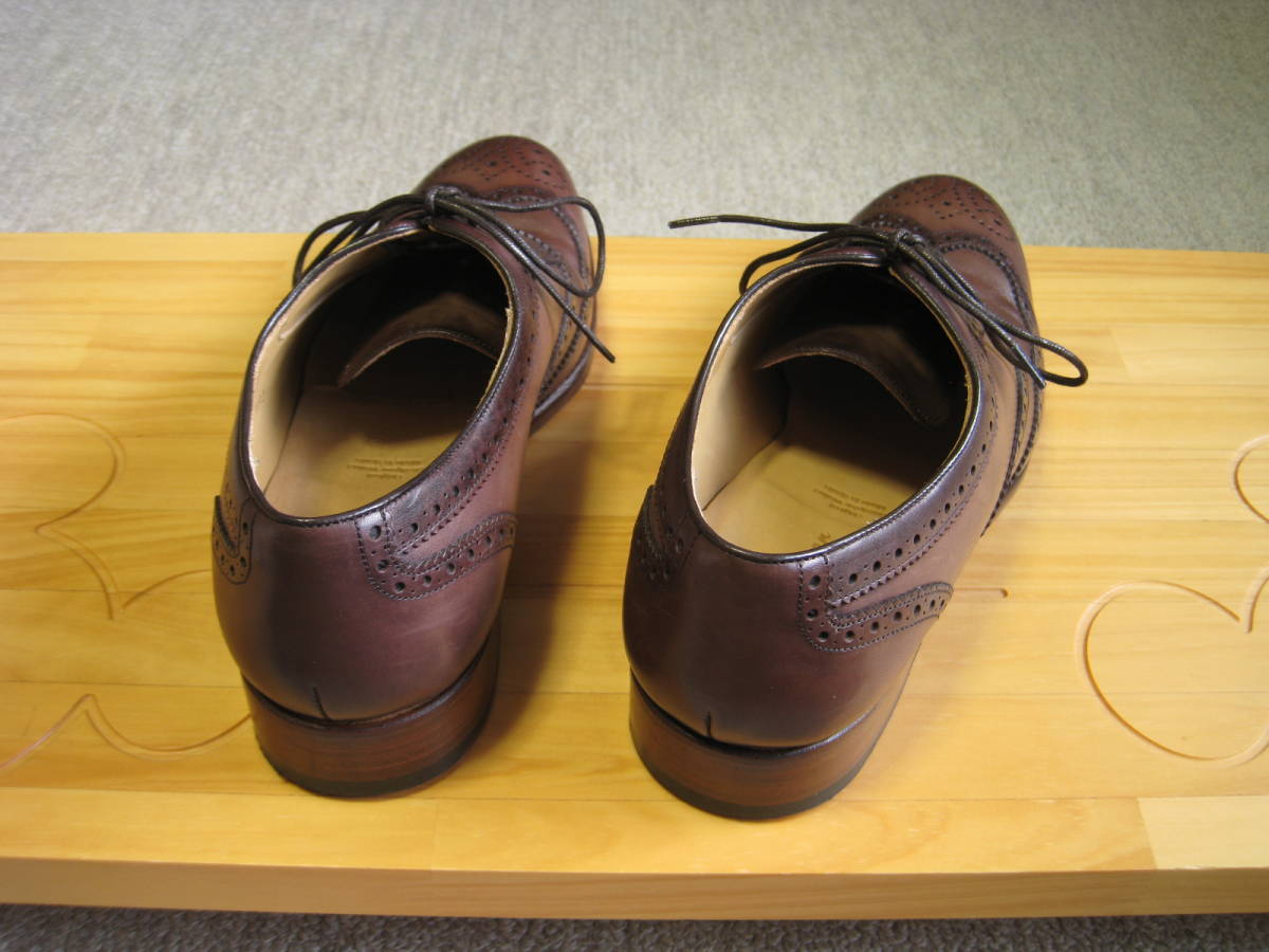 お得，高品質 良品★ Cordwainer ウイングチップ レザーシューズ 42 ブラウン メンズ 27 茶 スペイン グッドイヤーウェルト コードウェイナー ビジネス