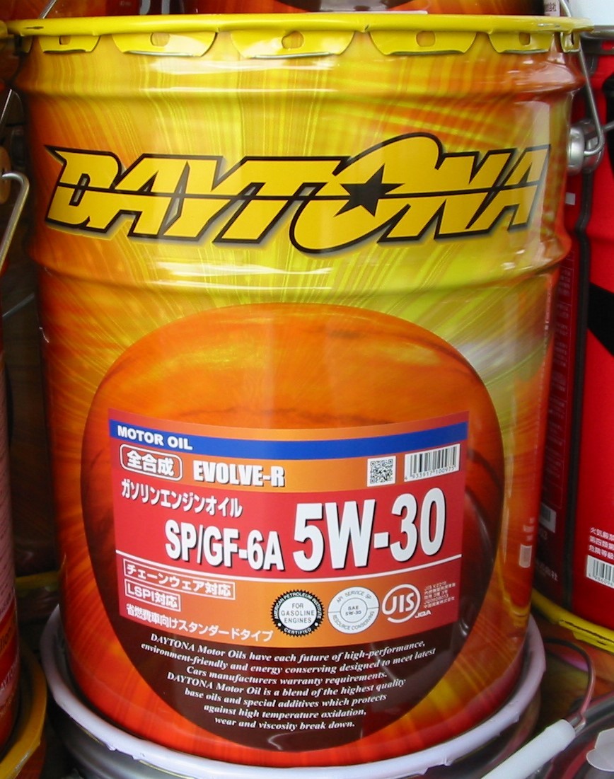 ☆ DAYTONA EVOLVE R. 5W-30. API SP. GF-6A. 全合成油. 5GAL。