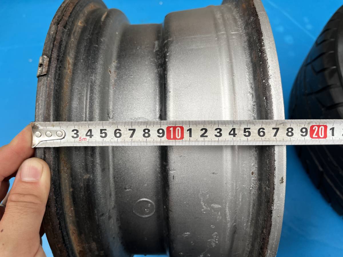 旧車 加工 スチール 加工鉄チン 13 インチ 7J +20 ？ PCD 114.3 4H 深 