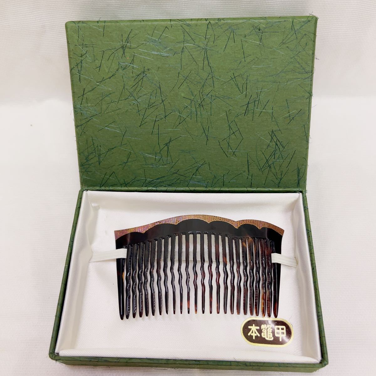 未使用保管品 作家物 在銘 本鼈甲 本べっ甲 黒甲簪 櫛 簪 螺鈿細工 蒔絵 かんざし 髪飾り 和装小物 和装髪飾り A1160