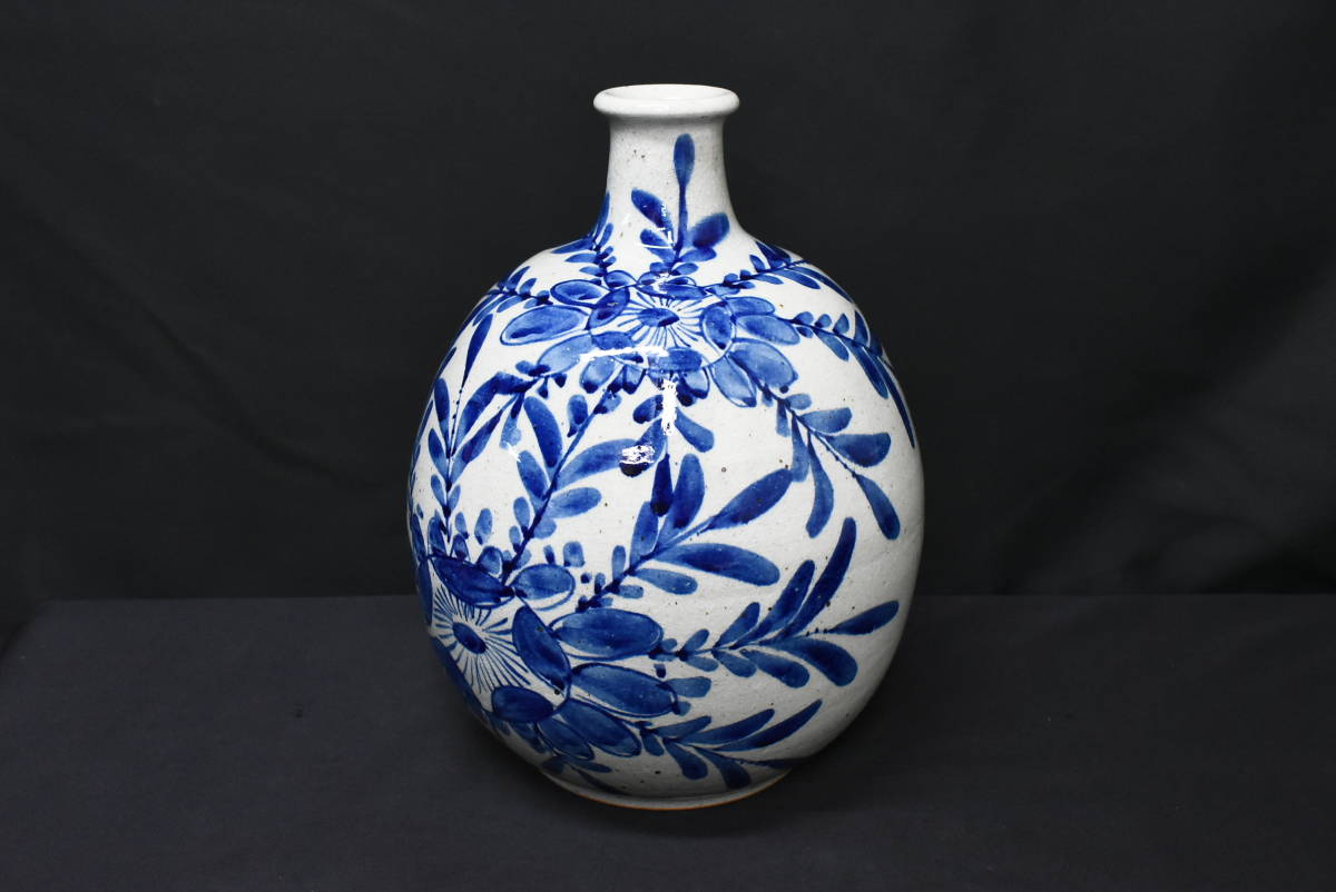 信楽焼 花入れ 花瓶 花鳥図 九谷玉竜 ギャラリー一番館 UUW217-3_信楽焼/