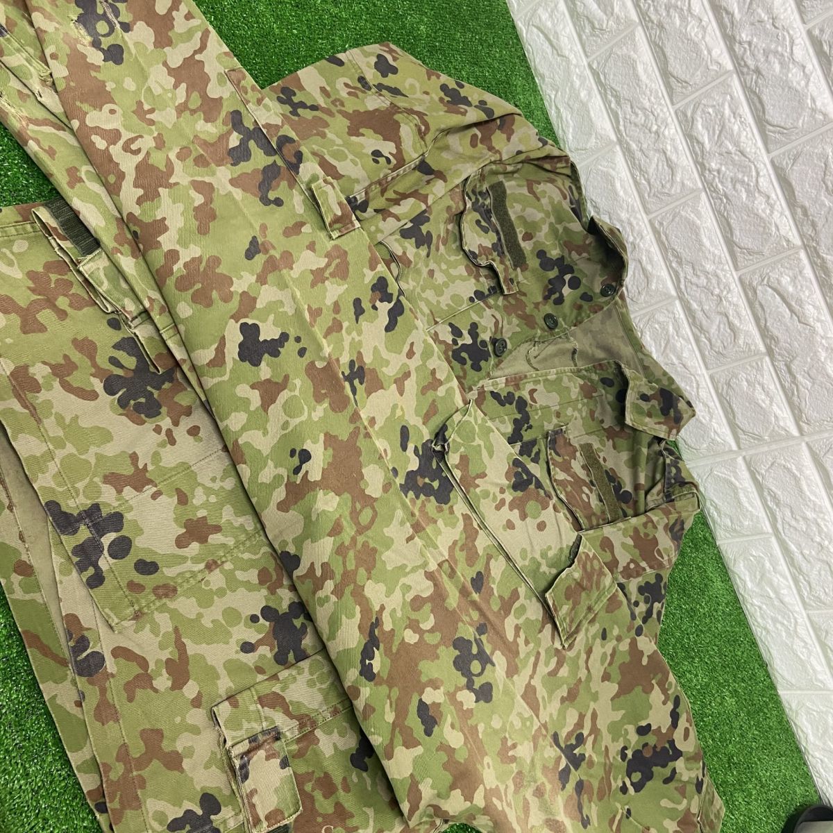 1円 放出品 一般用 上衣 自衛隊 迷彩服 作業服 2A 陸上自衛隊 上下 
