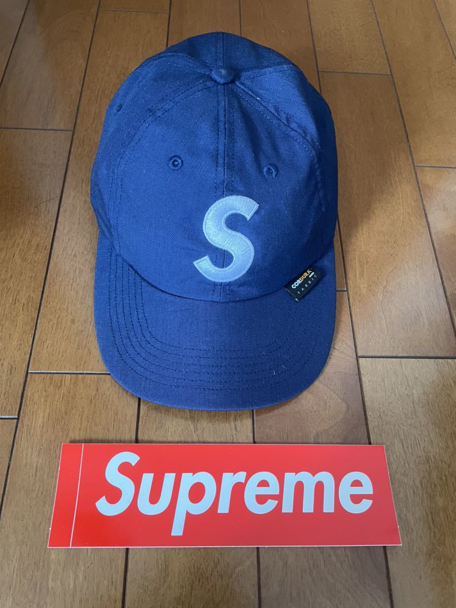 Supreme 18AW Cordura S Logo 6-Panel ネイビー キャップ PANEL