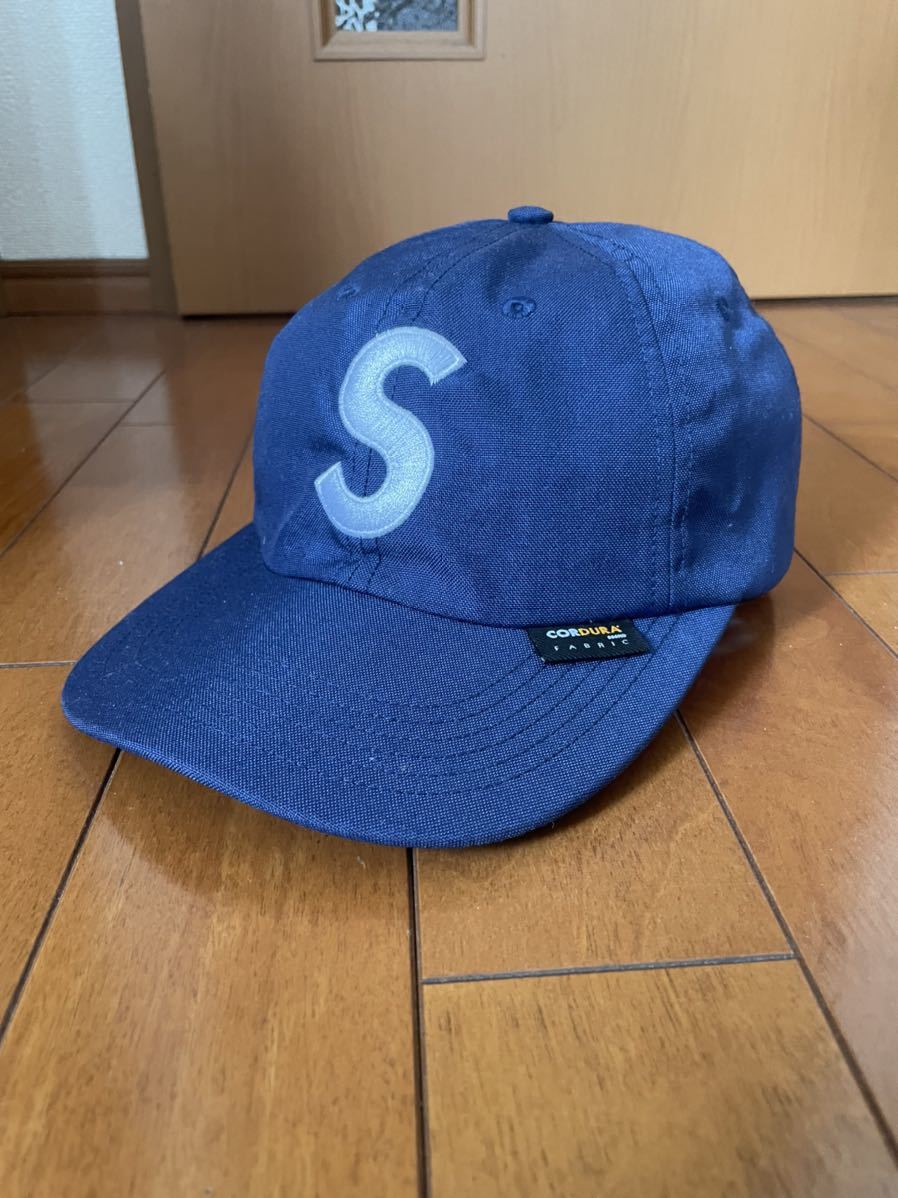 Supreme 18AW Cordura S Logo 6-Panel ネイビー キャップ PANEL