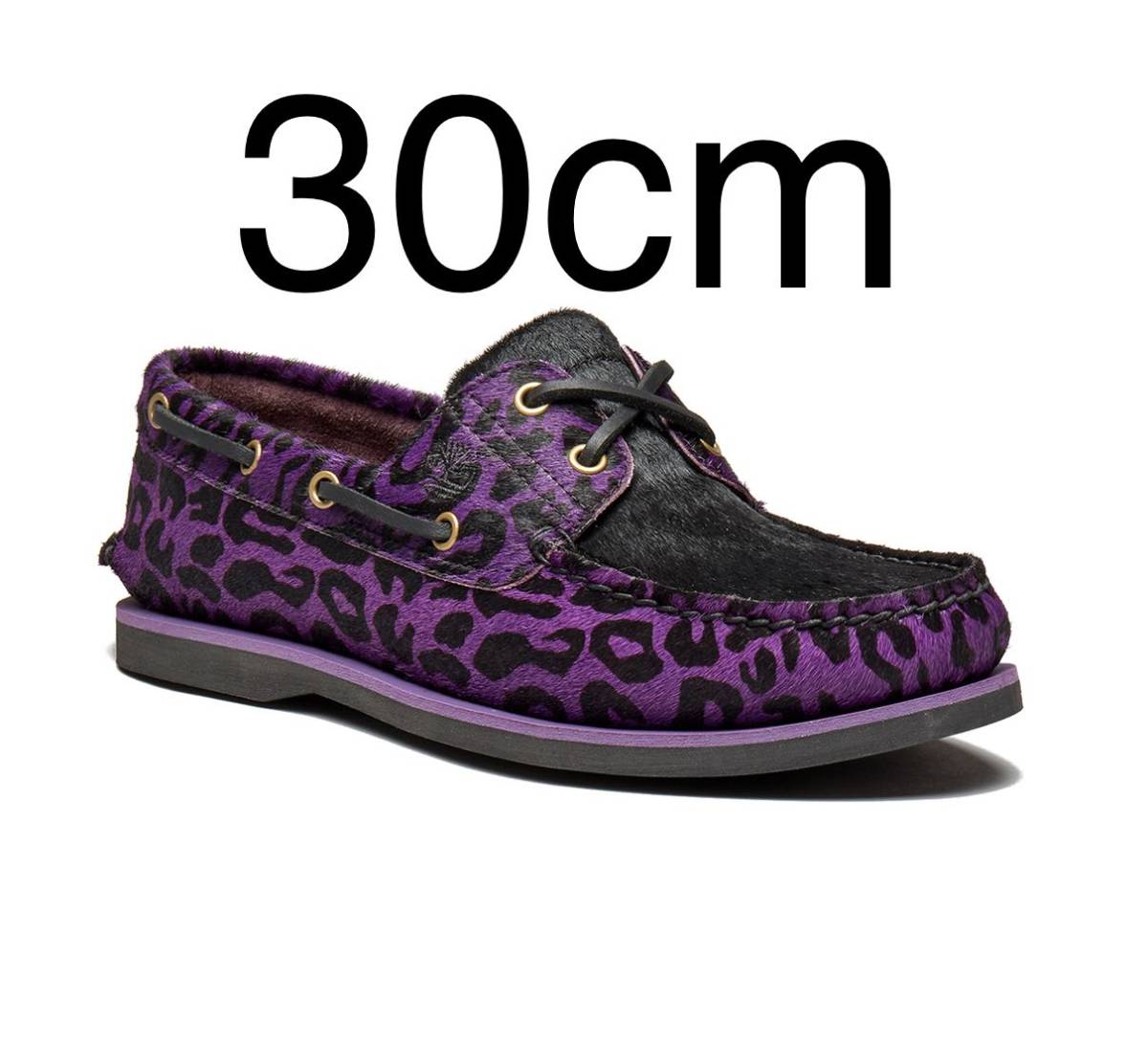 即決 wackomaria timberland レオパード柄 ボートシューズ 紫 30cm