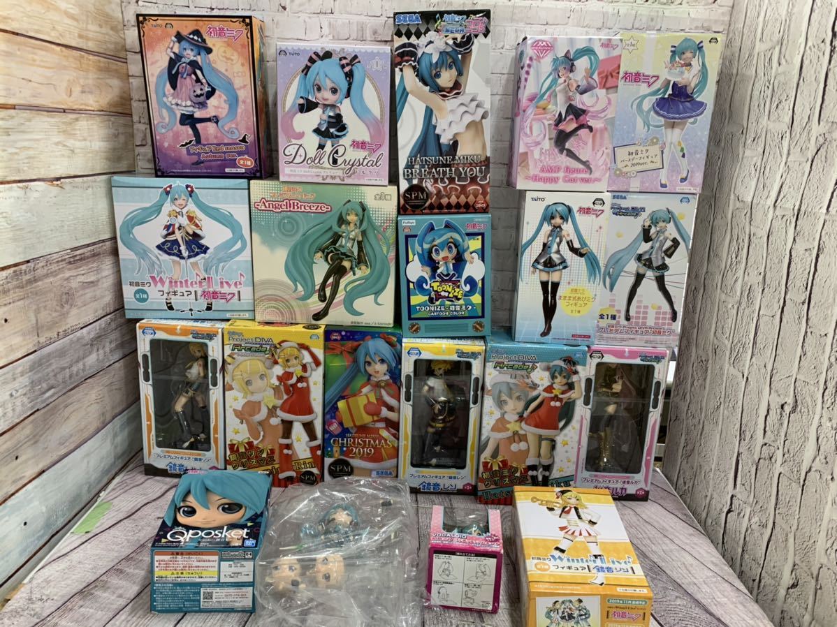 m70830-3883 初音ミク 他 フィギュア まとめ売り 鏡音リン クリスマス ドルクリ 鏡音レン メガミックス 他 多数 プライズ