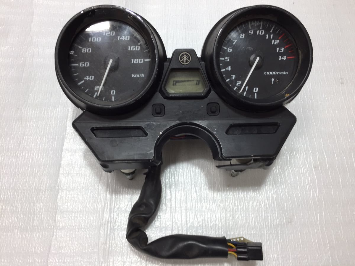 4941 ヤマハ XJR400 RH02J スピードメーター タコメーター 割れあり
