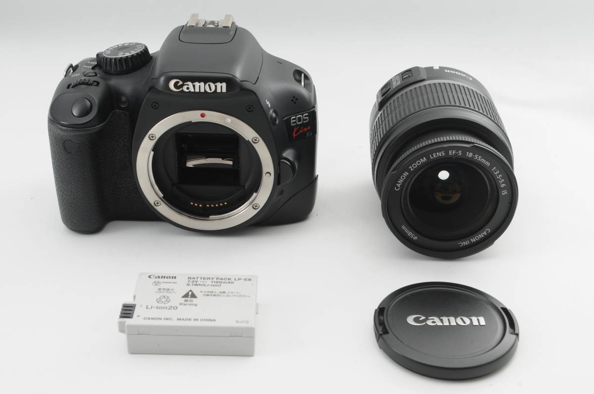 ☆美品☆Canon キヤノン kiss x4 EF-S 18-55 IS レンズキット#037-5 Kiss EOS X4 価格比較 一眼レフEOS レンズキット