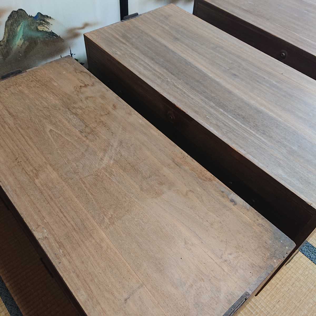 昭和レトロ】桐箪笥 3段タンス 衣装タンス 時代箪笥 鍵付 和家具 着物 