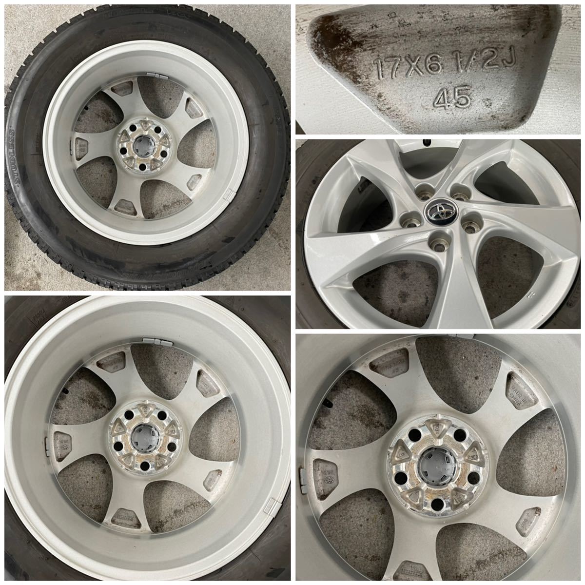 綺麗！バリ溝。TOYOTA CH-R純正17インチ×6.5J+45 114.3-5H BRIDGESTONE