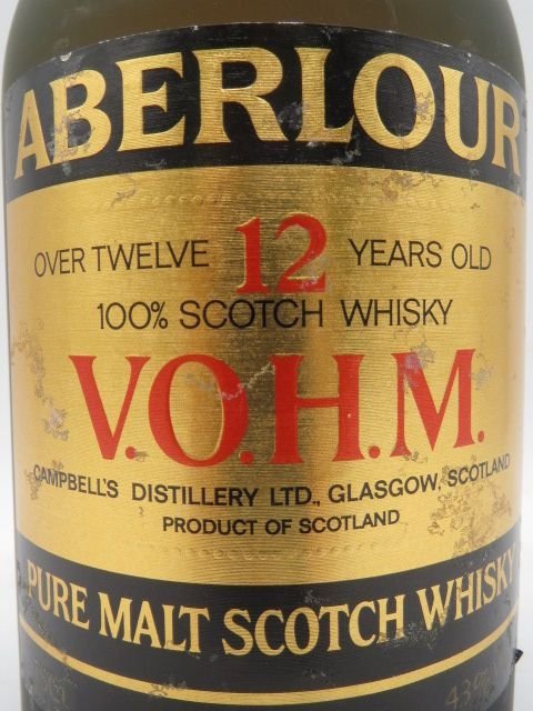 未開栓 洋酒 アベラワー 12年 VOHM ABERLOUR 750ml 43% スコッチ