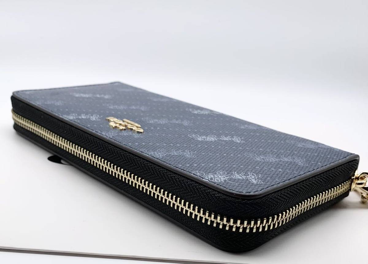 COACH 長財布 C3547 デニム ブルー 馬車柄 アウトレット品 【公式通販】
