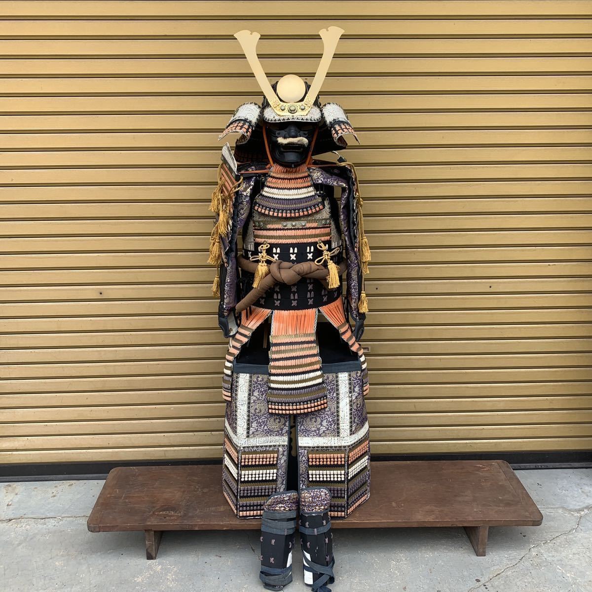 鎧兜 一式 等身大 甲冑 鎧 兜 胴 工芸品 中古品 ノークレームノー 