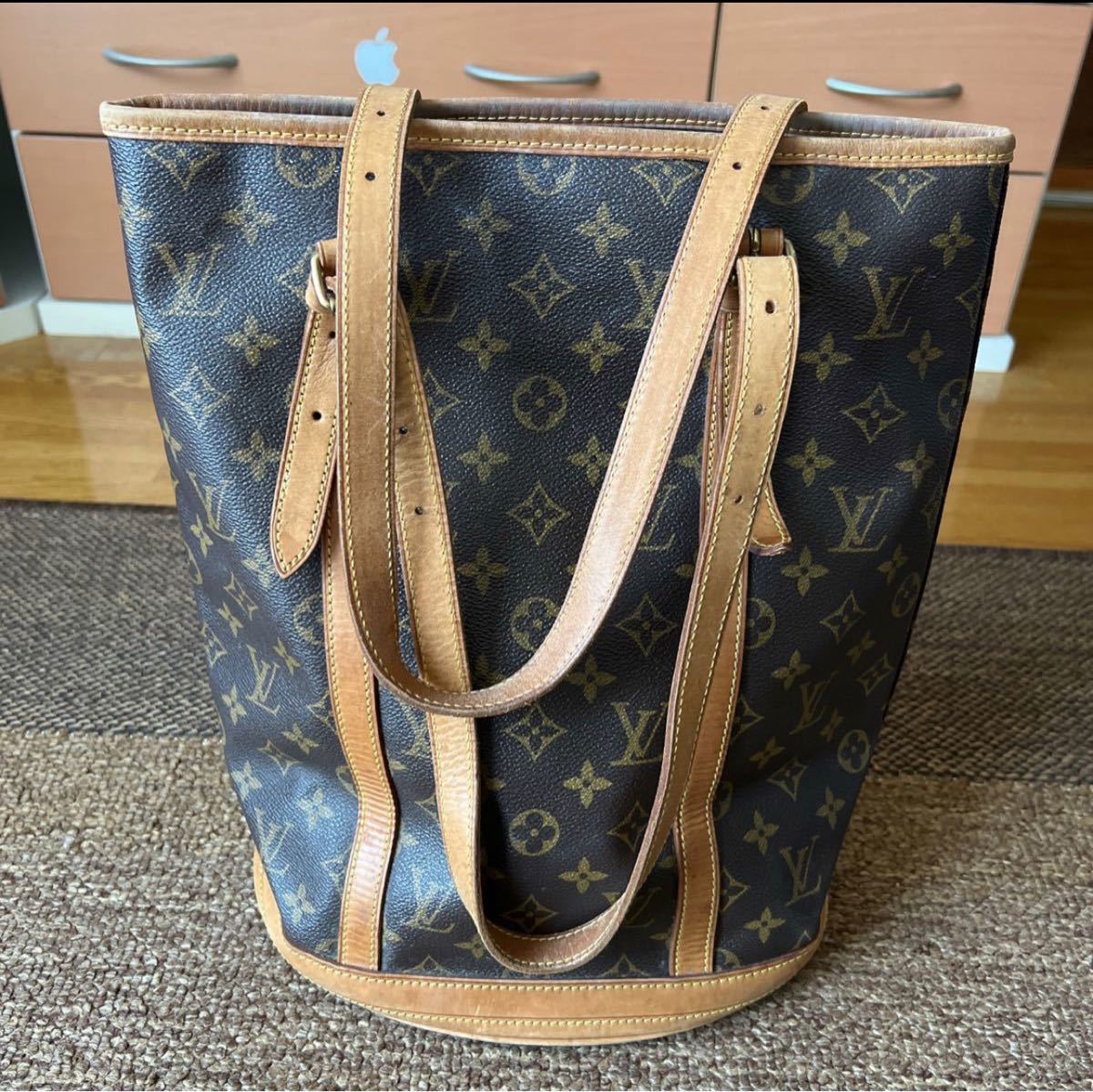 VUITTON ルイヴィトン LOUIS トートバッグ バケットGM モノグラム 