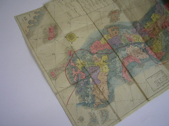 148☆銅版画 古地図 明治6年 大日本帝国全図 古地図コレクション（古