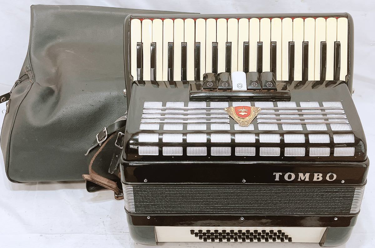 音出しOK】TOMBO トンボ T48 アコーディオン ケース付き 動作確認済