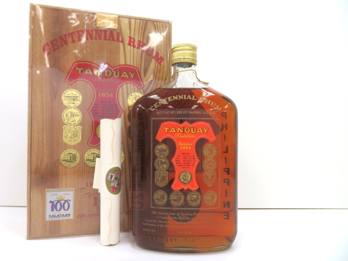 古酒 TANDUAY タンドゥアイ タンデュアイ 1898 1998 CENTENNIAL RHUM