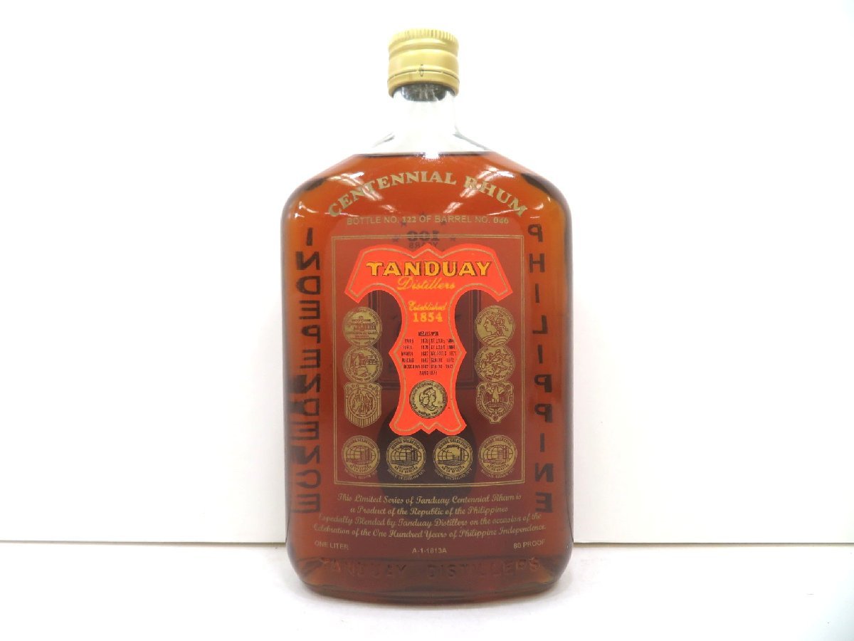 古酒 TANDUAY タンドゥアイ タンデュアイ 1898 1998 CENTENNIAL RHUM
