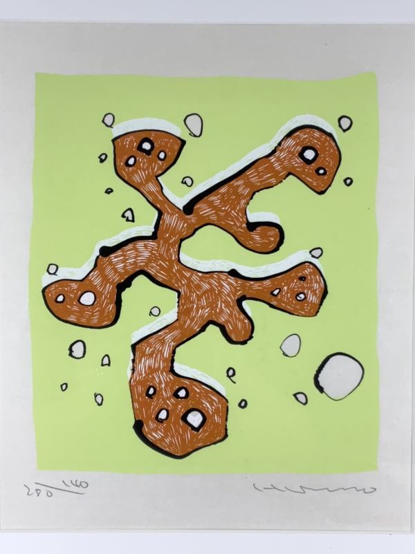 真作保証□シルクスクリーン□日比野克彦□現代アート□額付絵画 c